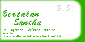 bertalan santha business card